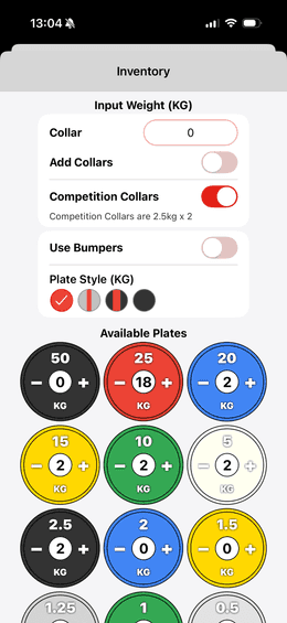 Weight calculation